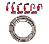 20 Feet AN 6 Intrecciato Tubo Olio Combustibile Kit Tubo Gas Linea & Adattatore