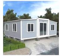 20ft espandibile Container House Prefabbricato Tiny Mobile Villa 2 camere da letto per hotel Uffici Negozi Resort temporaneo Living House Glamping Resort, cabina del giardino