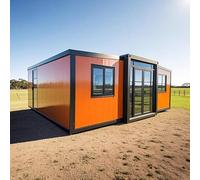 20ft prefabbricato espandibile Container House | Casa piccola pieghevole modulare | Piccola casa prefabbricata portatile in acciaio per la vita mobile