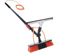 20FTTelescopicWaterFedWindowCleaningPoleKitwithBrush&SqueegeeeSolarPanelCleaningSystemProfessionalTelescopicWasherperHome&CommercialUse