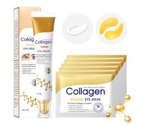 20g Contorno Occhi Idratante al Collagene +5 Pezzi Eye Patch, Crema Borse Occhi Donna, Crema Contorno occhi Antirughe, Rughe e Linee Sottili, Ridurre Borse e Occhiaie Cura Degli Occhis