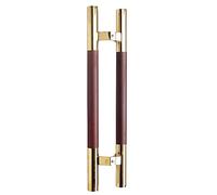 20inch/24inch/47inch Stainless Steel Handle Pull,Double Sided Push Pull Door Handle, for Hotel Office Kitchen Glass/Wooden Door, Wood-Like Texture Design(Gold,100cm/39.4in)