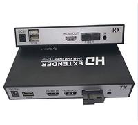 20KM Cavo a fibre ottiche HDMI Extender HDMI KVM 1080P Extender a fibre ottiche HDMI Trasmettitore e ricevitore Distanza di trasmissione fino a 500 metri, Modalità singola 20 KM