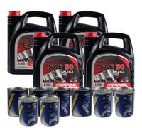 20L CHEMPIOIL Olio Motore CH SAE 50 SAE 50 API CH-4 Inclusa Doctor Flush Motore
