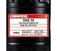 20L CHEMPIOIL Olio Motore CH SAE 50 SAE 50 API CH-4 Olio Motore