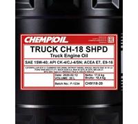 20L CHEMPIOIL Premium olio motore CH-18 Camion Fatt 15W-40 Caterpillar ECF-3