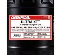 20 (1x20) Litro CHEMPIOIL Ultra Xtt 5W-40 Acea A3/B4 , VW 502.00/505.00