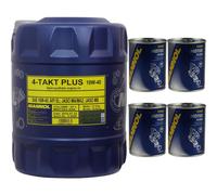 20L MANNOL 4T Plus 10W-40 API SL JASO MA2 Olio Di Pulizia Motore