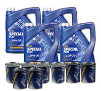 20L MANNOL 7512 Special Plus 10W-30 olio motore per Api Sn Acea A3/B3 Incl.
