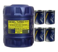 20L MANNOL Diesel Turbo 5W-40 API CI-4/SL Olio Di Pulizia Del Motore