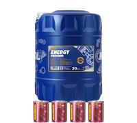 20L MANNOL Energy Premium 5W-30 Api Sn / CH-4 olio motore Oil Flush
