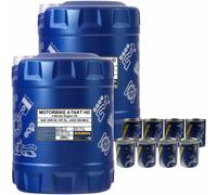 20L MANNOL Olio Motore Motocicletta 4-Takt HD API SL Inclusa Additivo