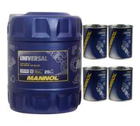 20L MANNOL Olio Motore Universale 15W-40 API SN/CH-4 Pulizia Motore
