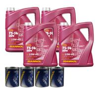 20L MANNOL TS-14 Uhpd 15W-40 olio motore Api CJ-4 / Sn Acea E7/E9