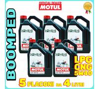 20L MOTUL LPG-CNG 5W40 OLIO MOTORE SINTETICO AUTO GPL ACEA C3 API SN PLUS 05MO76