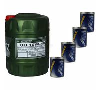 20L Olio Motore FANFARO TDI 10W-40 4x MANNOL Flush Motore ADDITIVO