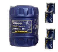 20L Olio Motore MANNOL Defender 10W-40 4x MANNOL Flush Motore ADDITIVO