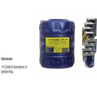 20L Olio Motore MANNOL Estremo 5W-40 4x MANNOL Leak-Stop ADDITIV+Motor Doctor