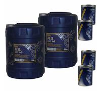 20L Olio Motore MANNOL M.O. SAE 40 Olio Industriale 4xFlush Motore