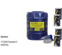 20L Olio Motore MANNOL Racing+Ester 10W-60 4x MANNOL Leak-Stop ADDITIVO