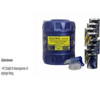 20L Olio Motore MANNOL Racing+Ester 10W-60 4xLeak-Stop+Flush Motore