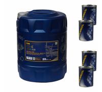 20L Olio Motore MANNOL TS-6 UHPD Eco 10W-40 4x MANNOL Flush Motore ADDITIVO