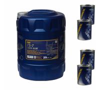 20L Olio Motore MANNOL TS-7 UHPD Blue 10W-40 4x MANNOL Flush Motore ADDITIVO