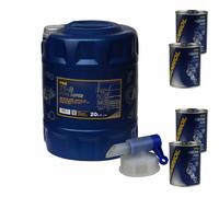 20L Olio Motore MANNOL TS-8 UHPD Super 5W-30-4 4xFlush Motore