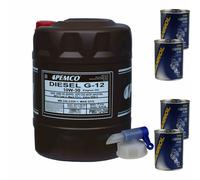 20L Olio Motore PEMCO DIESEL G-12 SHPD 10W-30 4x MANNOL Motor Flush ADDITIV