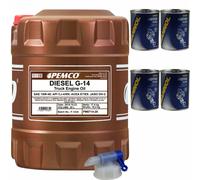 20L PEMCO Diesel G-14 Uhpd 15W-40 olio motore Api CJ-4 / Sn Acea E7/E9