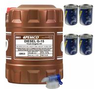 20L PEMCO Diesel G-15 Fatt 20W-50 olio motore Api CI-4 / Sl MB Acea E7 A3/B4