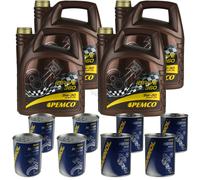 20L pemco idrive 360 5W30 olio motore MB 226.51/229.51 8x mannol Flush Dottore