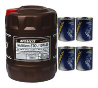 20L PEMCO SAE 10W-40 Multifarm STOU Olio Motore Motorspülung Motor Flush