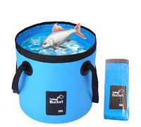 20L - Secchio per acqua, pieghevole, leggero e portatile, per esterni, robusto, pieghevole, salvaspazio, per viaggi, all'aperto, pesca, campeggio, picnic, escursionismo, borsa per l'acqua pieghevole