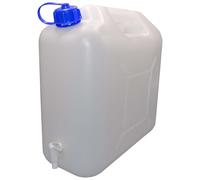 20L Tanica Coperchio Rubinetto Beccuccio Natura Acqua da Bere Plastica Lager