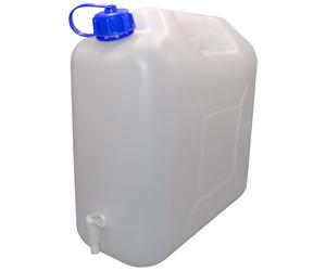 20L Tanica Coperchio Rubinetto Beccuccio Natura Acqua da Bere Plastica Lager