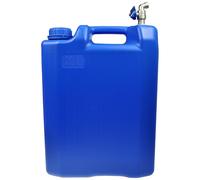 20L Tanica D'Acqua Blu con Rubinetto Zincato BPA Free, Serbatoio