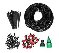 20M 4/7 Hose Drip Irrigation Kit | Automatic Watering System for Garden/Flowerpots/Vegetable Fields | Adjustable 8 - Hole Drippers & 65.6ft PVC Hose | 20 Brackets Included