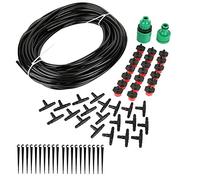 20M Drip Irrigation System Auto Timer, Garden Watering Hose Kit with - Spray Hose, Drippers and Connectors, for Pots, Greenhouse, Bonsai and Patio Plants
