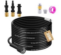 20M Tubo di Sonda Sturatubi per Idropulitrici Kärcher K2 K3 K4 K5 K6 K7 Sonda Sturatubi per Idropulitrice, Kit Buse di Pulizia Tubi di Scarichi 180bar Compatibile Lavor Parkside e Bosch
