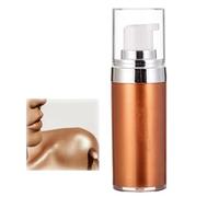 20ml Glitter Body Make-up Liquid Cream, Bronzer Smooth Shine Liquid Foundation, Moisturizing Shiny Body Face Skin Highlighter Lotion, Instant Result Sparkles and Deepens Skin Tone (04#)