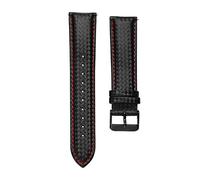 20mm 22mm in pelle Quick Release in fibra di carbonio nero Cinturino Banda Banda di sostituzione Rosso,20mm