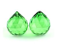 20mm/30mm/40mm 10pcs lampadario cristallo sfaccettato sfera prisma colorato Suncatcher Feng Shui palla vetro parti della lampada, verde scuro, 15mm 10pcs