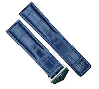 20mm Blu Pelle Cinturino Realizzato Per Seiko Presagio Cocktail Volta SSA343J1