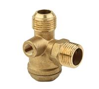 20mm Compressore D'Aria 3-Port Ottone Uomo Filettato Quadri Valvola Connettore