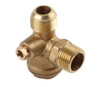 20mm Compressore D'Aria 3 Porta Ottone Uomo Filettato Quadri Valvola Connettore