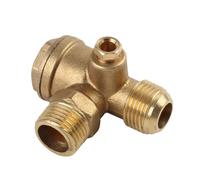 20mm Compressore D'Aria 3 Porta Ottone Uomo Filettato Quadri Valvola Connettore