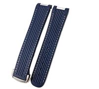 20mm Gomma Silicone Watch Band Per Omega Band Seamaster 300 AT150 Aqua Terra Ultra Light 8900 Cinturini con Fibbia in Acciaio, 20mm Silver Buckle