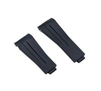 20mm in gomma cinturino nero regolabile fibbia pieghevole cinturino per cinturino Rolex per cinturino Submariner GMT OYSTERFLEX Daytona braccialetto, Rose Buckle