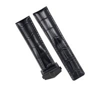 20mm Pelle Cinturino per Orologio breitling pilot Deployante Chiusura Nero